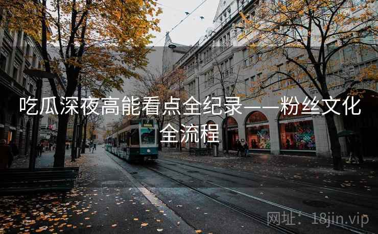 吃瓜深夜高能看点全纪录——粉丝文化全流程